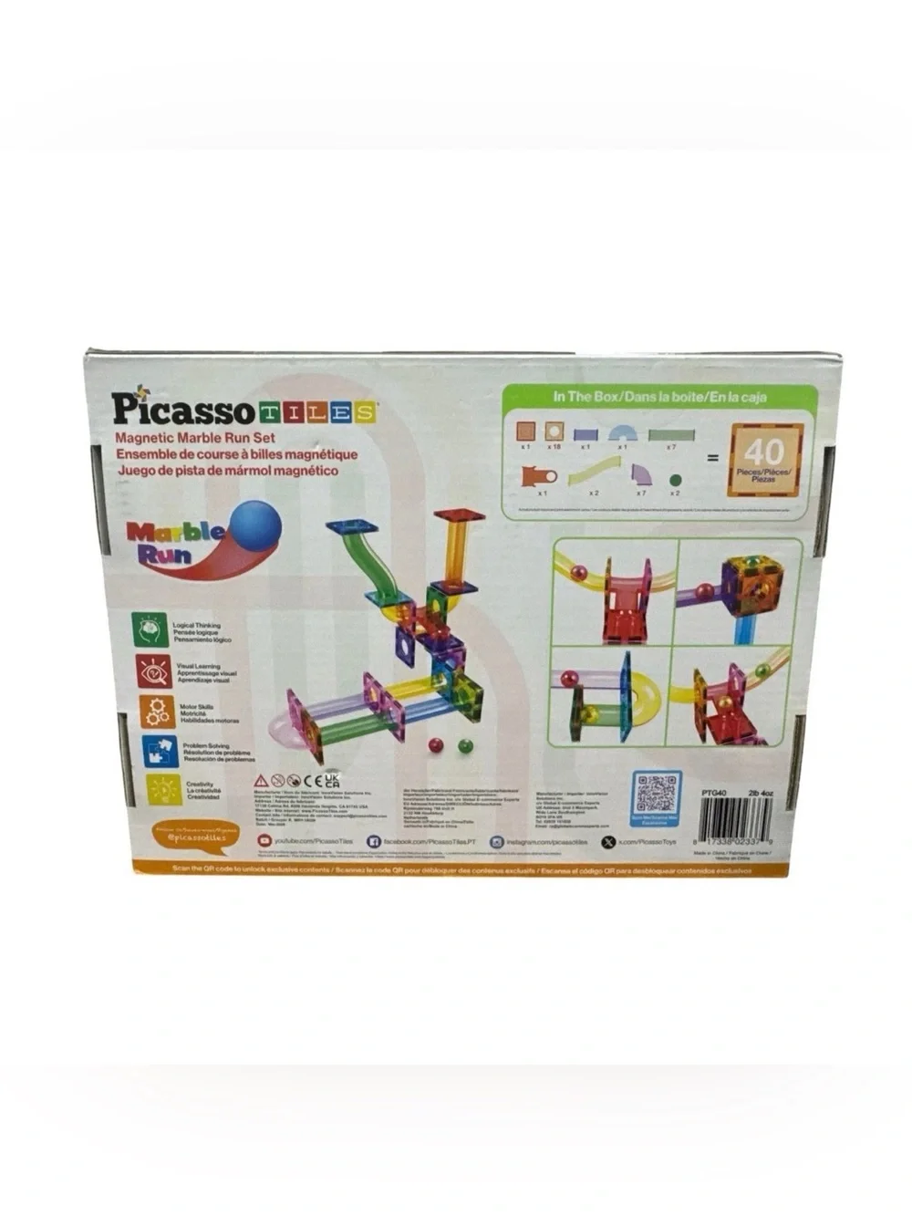 Marble Run Magnetic Building Set - Multicolor